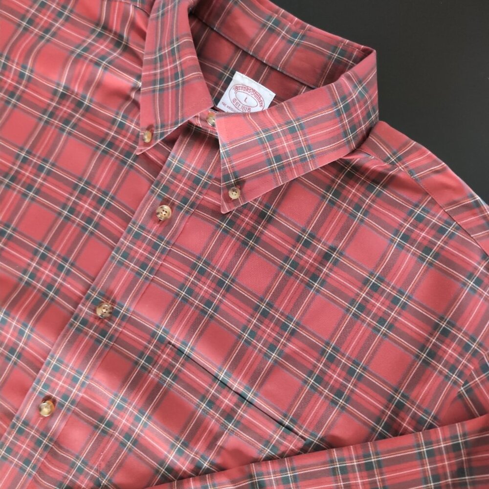 Brooks Brothers The Original Polo Men’s L Reg Fit Cotton Non-Iron L/S
